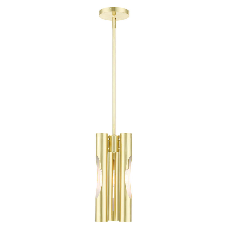 Livex Lighting 45913-12 Three Light Chandelier, Satin Brass