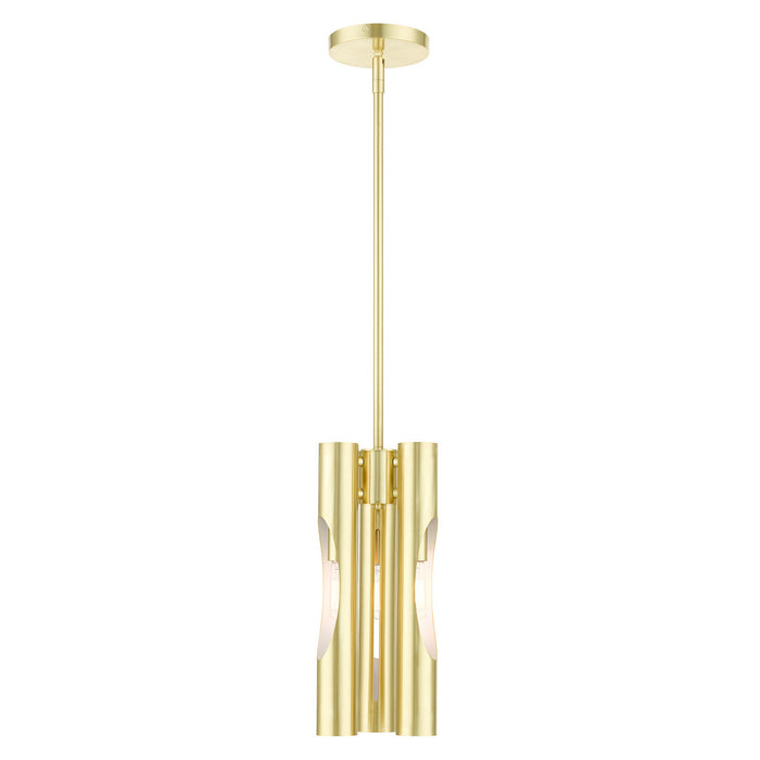 Livex Lighting 45913-12 Three Light Chandelier, Satin Brass