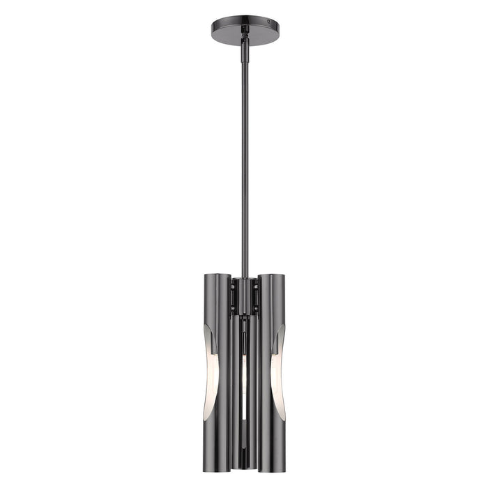 Livex Lighting 45913-46 Three Light Chandelier, Black Chrome