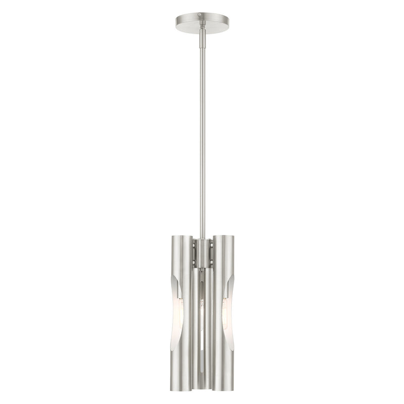 Livex Lighting 45913-91 Three Light Chandelier, Brushed Nickel