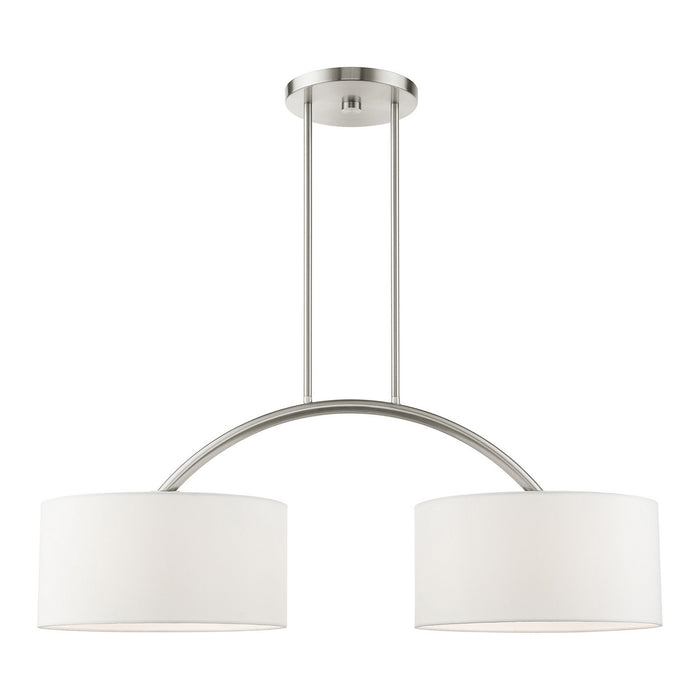 Livex Lighting 45982-91 Two Light Linear Chandelier, Brushed Nickel