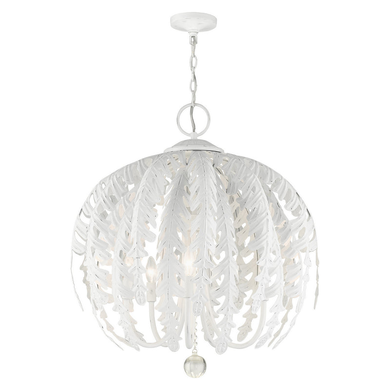 Livex Lighting 46235-60 Five Light Chandelier, Antique White