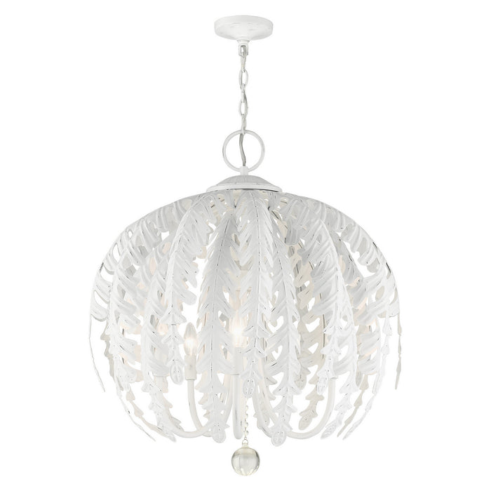 Livex Lighting 46235-60 Five Light Chandelier, Antique White