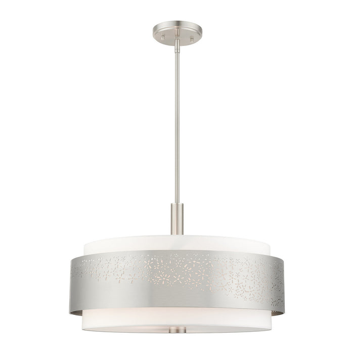 Livex Lighting 46255-91 Five Light Chandelier, Brushed Nickel