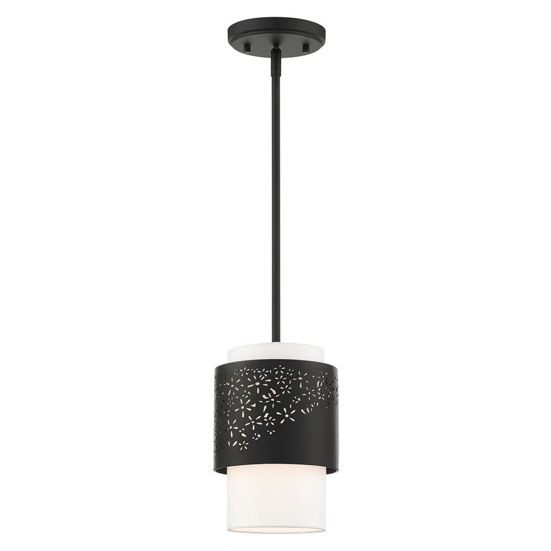 Livex Lighting 46259-04 One Light Pendant, Black
