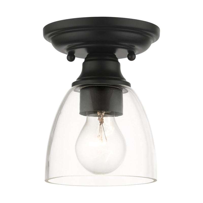 Livex Lighting 46331-04 One Light Flush Mount, Black