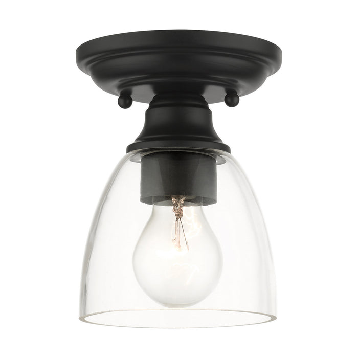 Livex Lighting 46331-04 One Light Flush Mount, Black