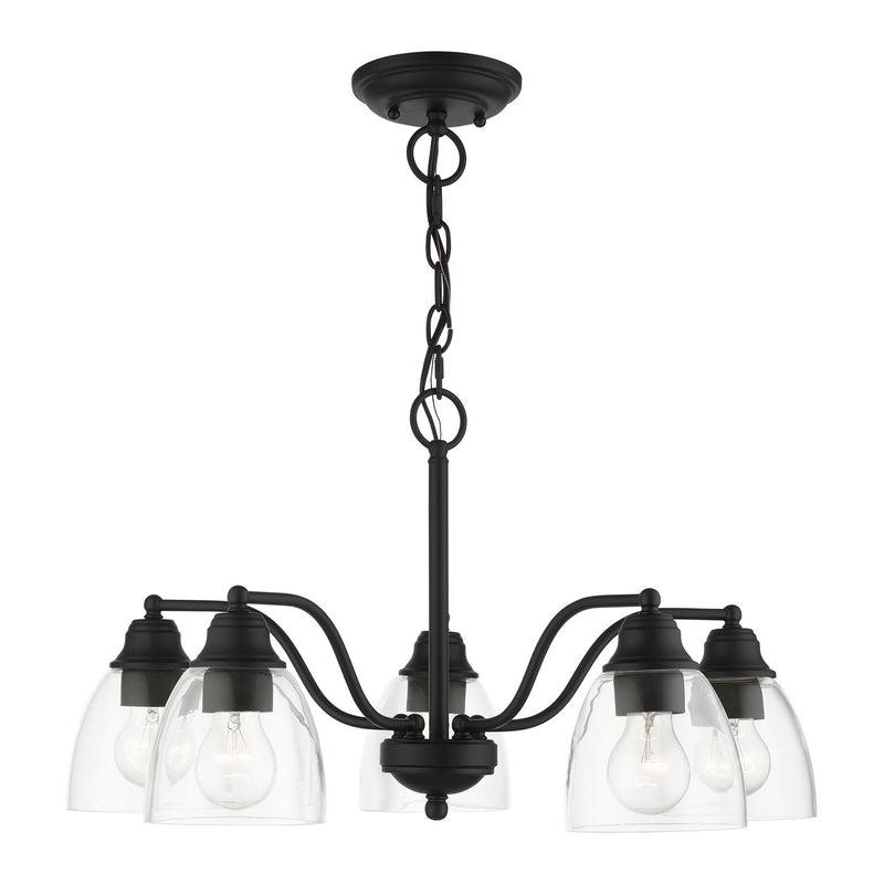 Livex Lighting 46335-04 Five Light Chandelier, Black
