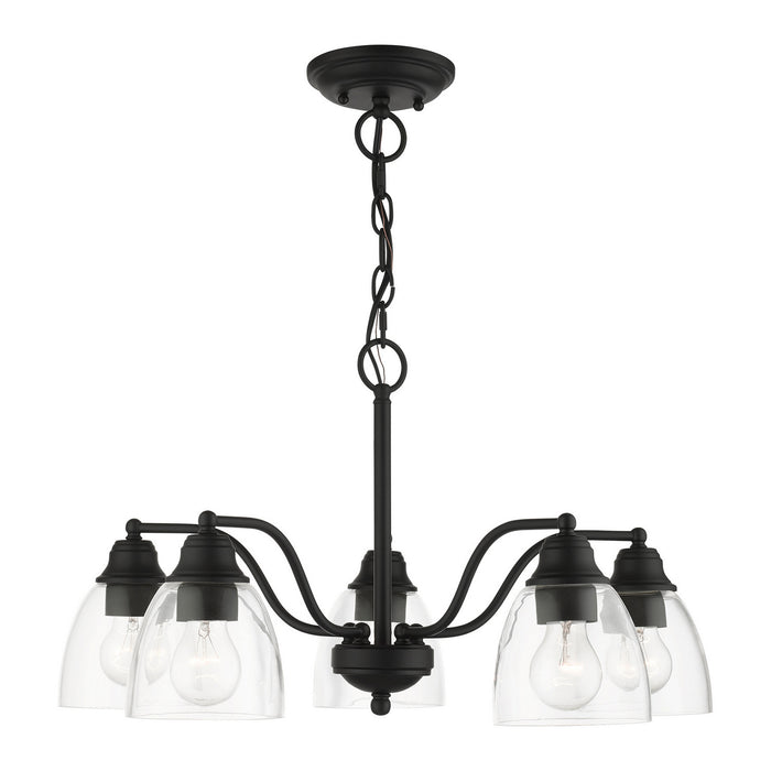Livex Lighting 46335-04 Five Light Chandelier, Black