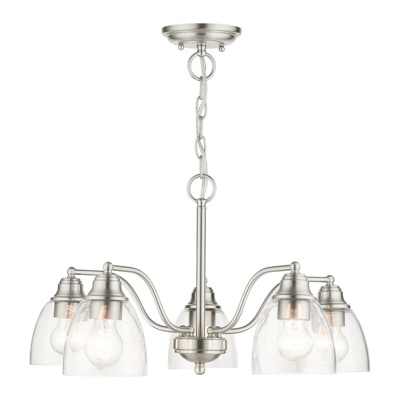 Livex Lighting 46335-91 Five Light Chandelier, Brushed Nickel