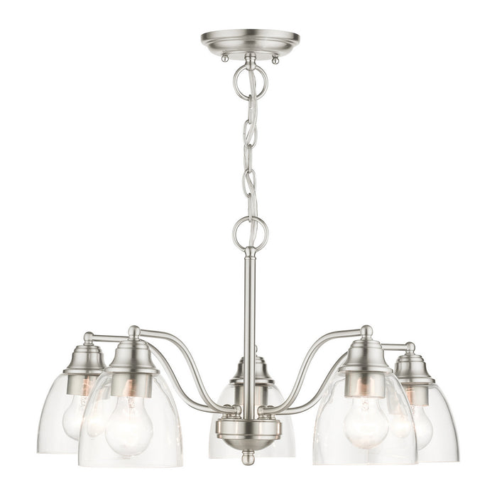 Livex Lighting 46335-91 Five Light Chandelier, Brushed Nickel