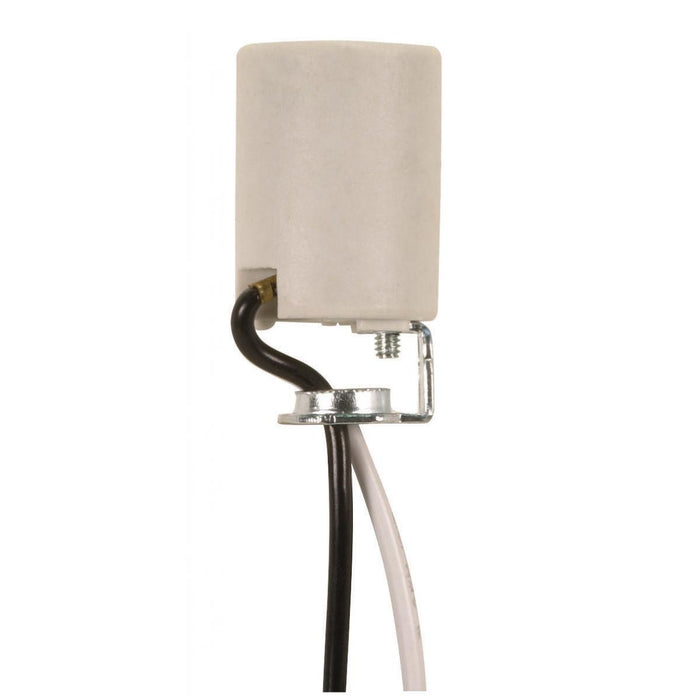 Satco 90-1555 Socket, White