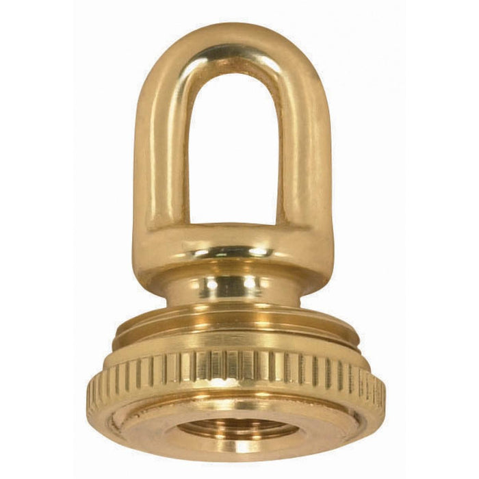 Satco 90-1572 1/4 Ip Matching Screw Collar Loop With Ring, Polished / Lacquered