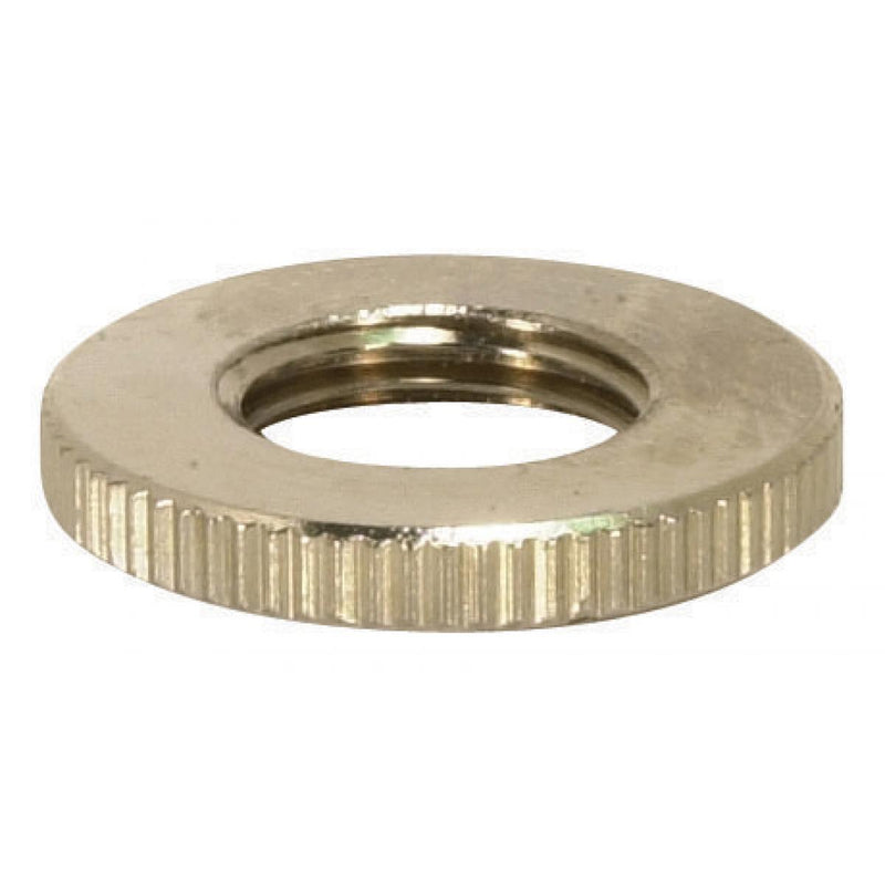 Satco 90-1577 Knurled Locknut, Nickel Plated