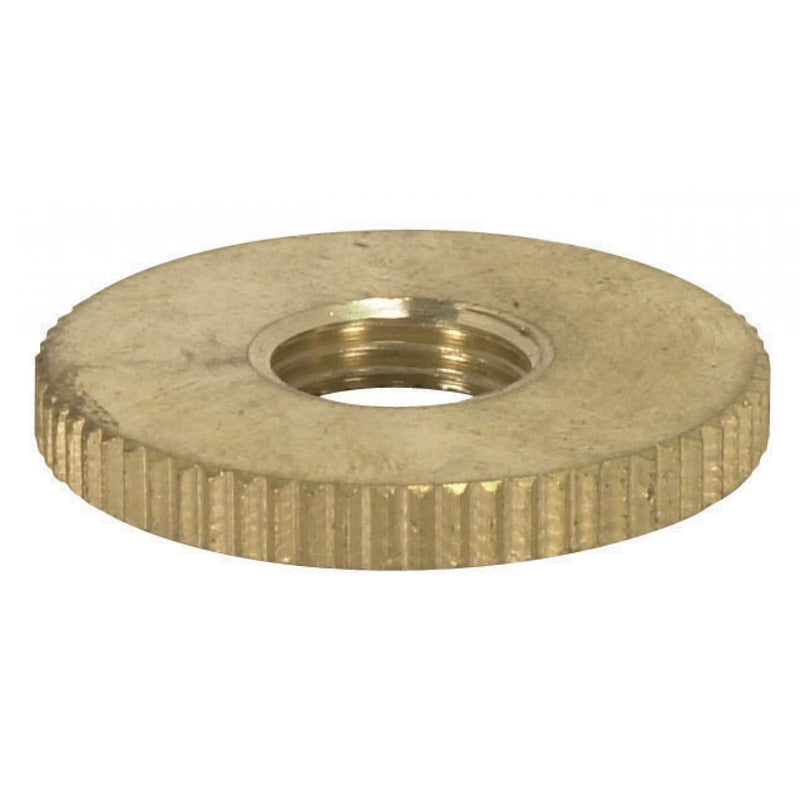 Satco 90-1601 Knurled Locknut, Unfinished