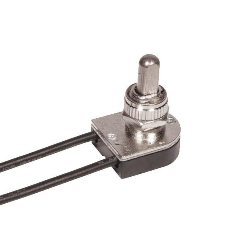 Satco 90-1676 Push Switch, Nickel Plated