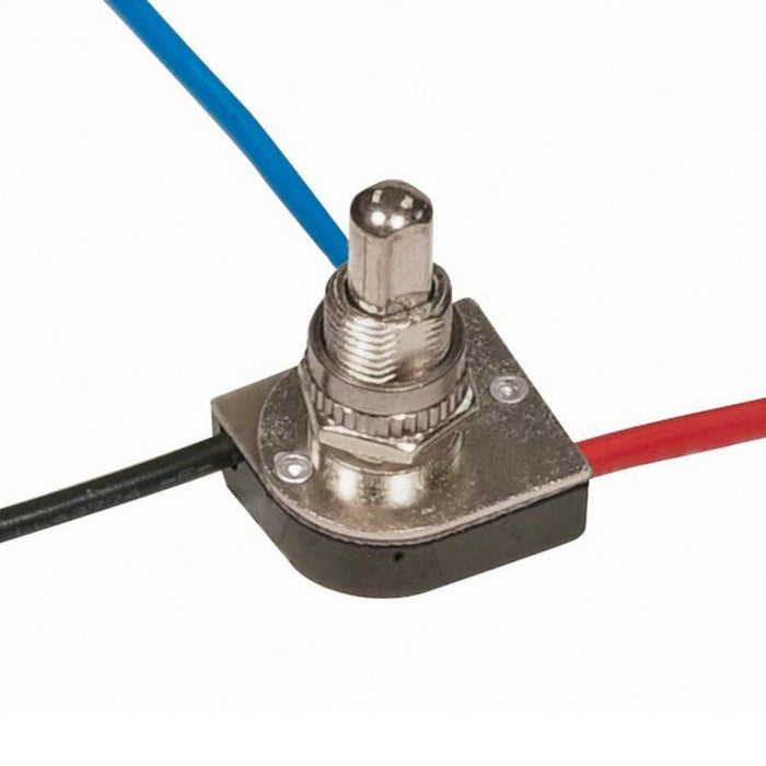 Satco 90-1679 Push Switch, Nickel Plated