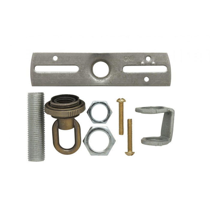 Satco 90-1693 Screw Collar Loop Parts Bag, Antique Brass