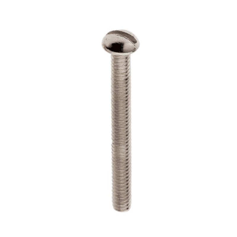 Satco 90-1774 Round Head Slotted Machine Screw, Nickel Plated