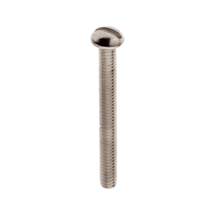 Satco 90-1774 Round Head Slotted Machine Screw, Nickel Plated