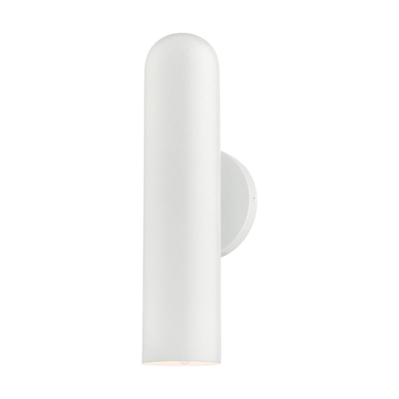 Livex Lighting 46750-69 One Light Wall Sconce, Shiny White