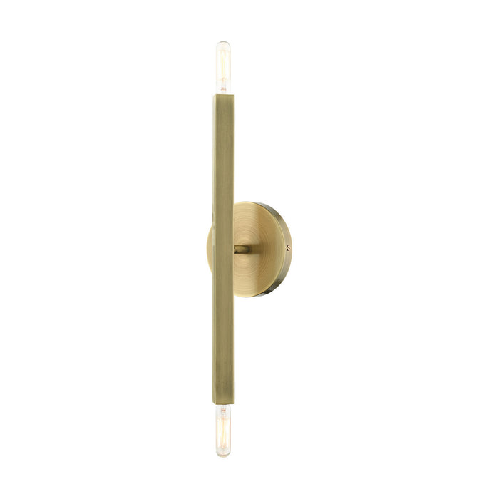 Livex Lighting 46981-01 Two Light Wall Sconce, Antique Brass