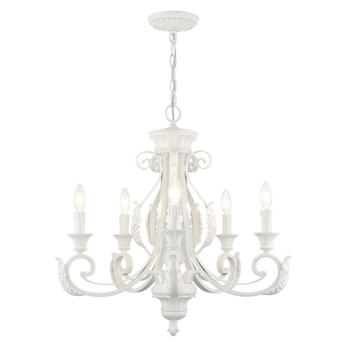 Livex Lighting 49065-69 Five Light Chandelier, Shiny White