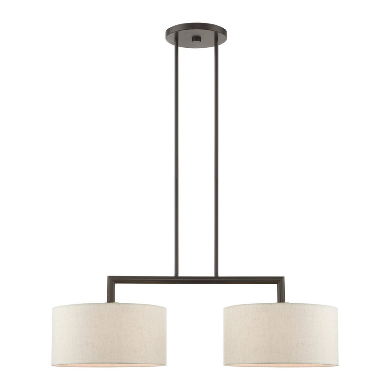 Livex Lighting 49292-92 Two Light Linear Chandelier, English Bronze