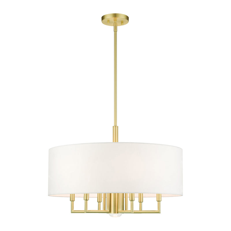 Livex Lighting 49376-12 Seven Light Chandelier, Satin Brass