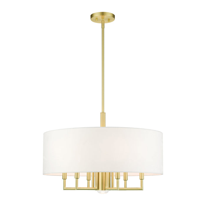 Livex Lighting 49376-12 Seven Light Chandelier, Satin Brass