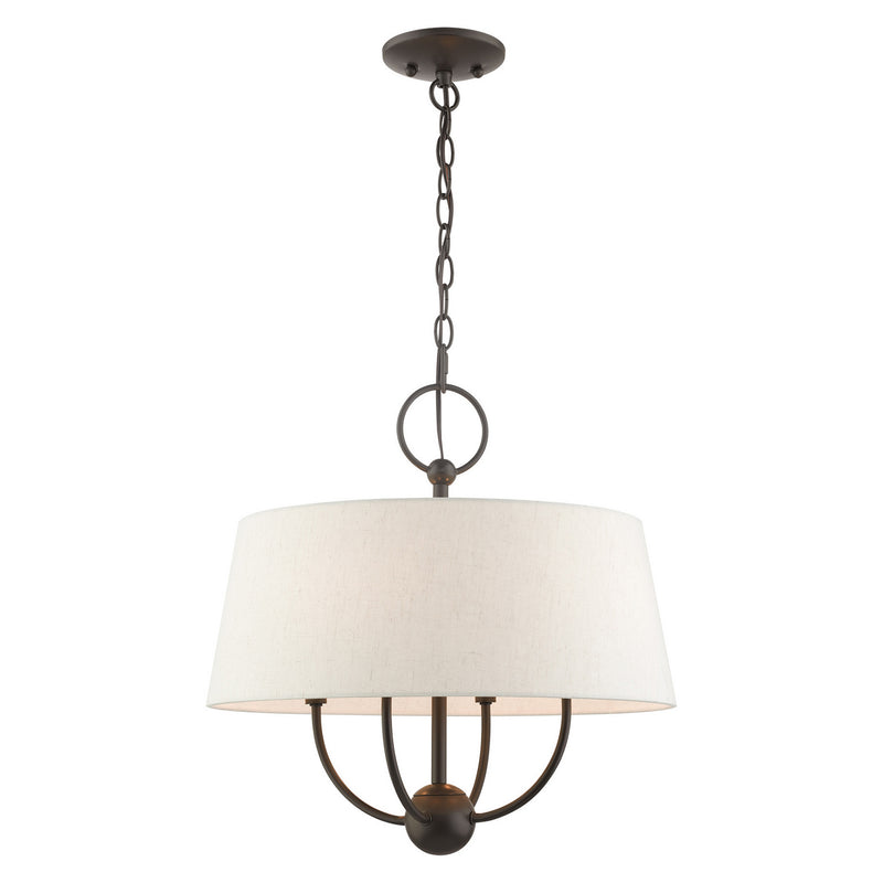Livex Lighting 49444-92 Four Light Chandelier, English Bronze
