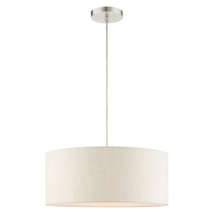 Livex Lighting 49802-91 Three Light Pendant, Brushed Nickel