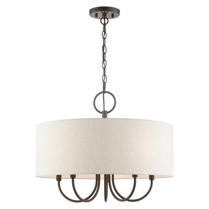 Livex Lighting 49805-92 Five Light Chandelier, English Bronze