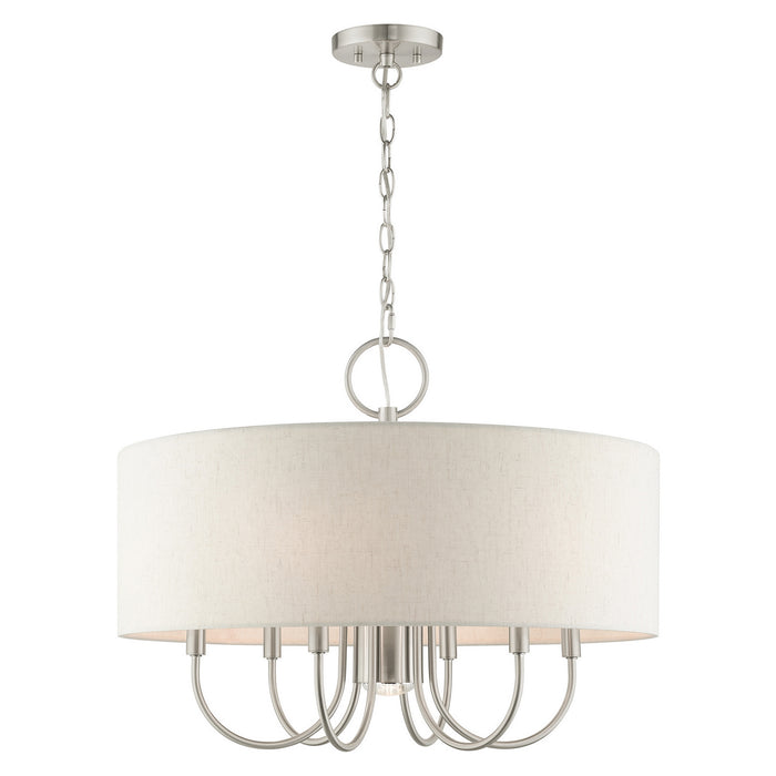 Livex Lighting 49806-91 Seven Light Chandelier, Brushed Nickel