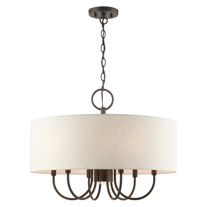 Livex Lighting 49806-92 Seven Light Chandelier, English Bronze