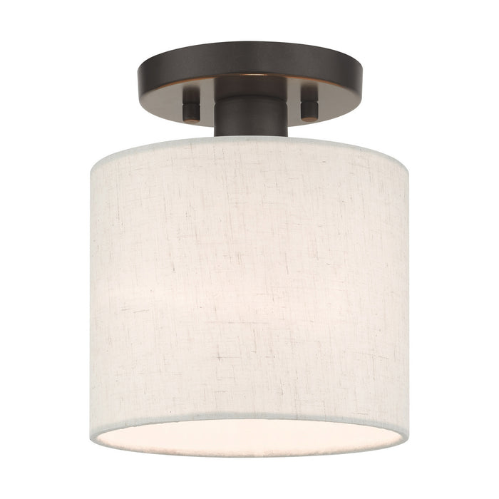 Livex Lighting 49807-92 One Light Semi Flush Mount, English Bronze