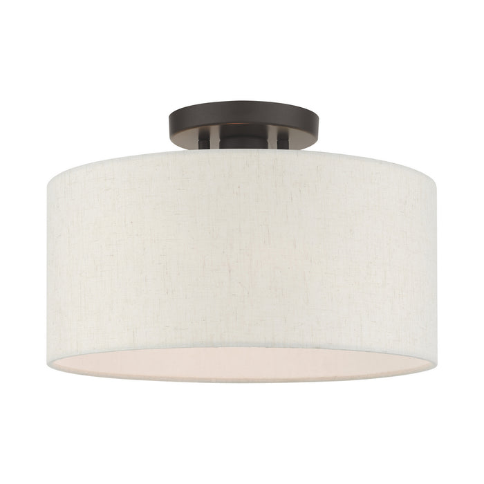Livex Lighting 49809-92 One Light Semi Flush Mount, English Bronze