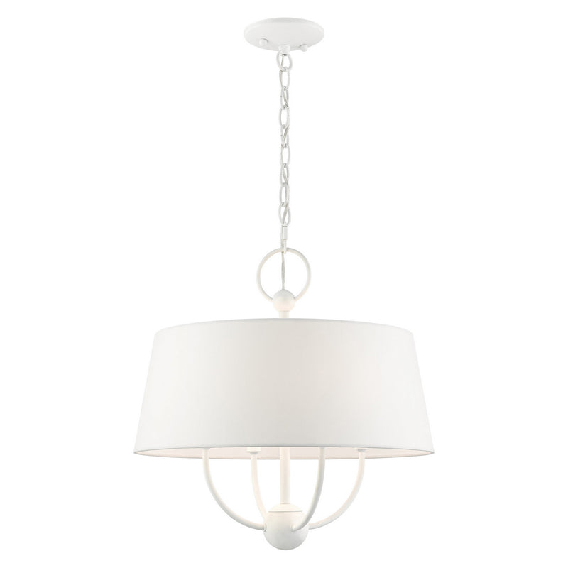 Livex Lighting 49844-03 Four Light Chandelier, White