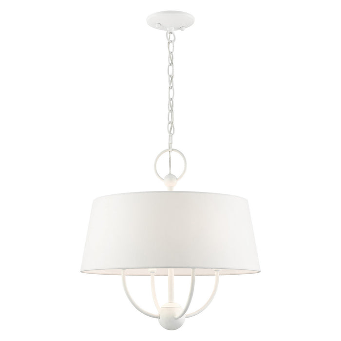 Livex Lighting 49844-03 Four Light Chandelier, White