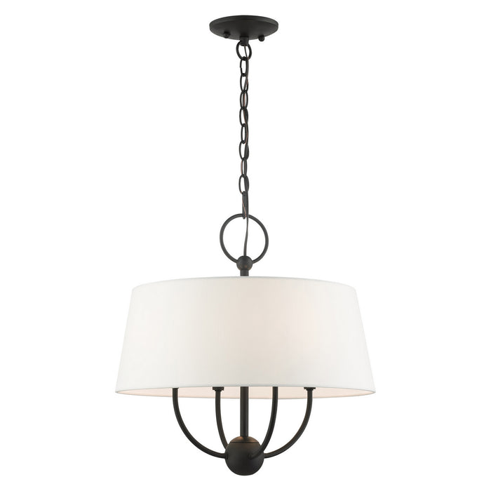 Livex Lighting 49844-04 Four Light Chandelier, Black