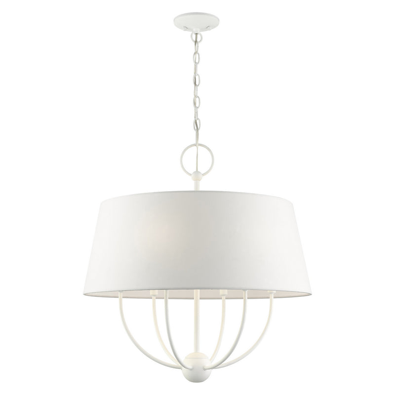 Livex Lighting 49846-03 Six Light Chandelier, White