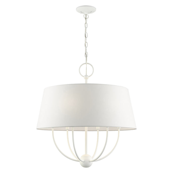 Livex Lighting 49846-03 Six Light Chandelier, White