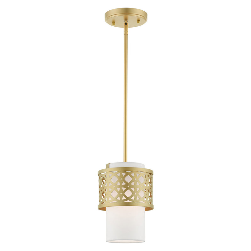 Livex Lighting 49861-33 One Light Mini Pendant, Soft Gold