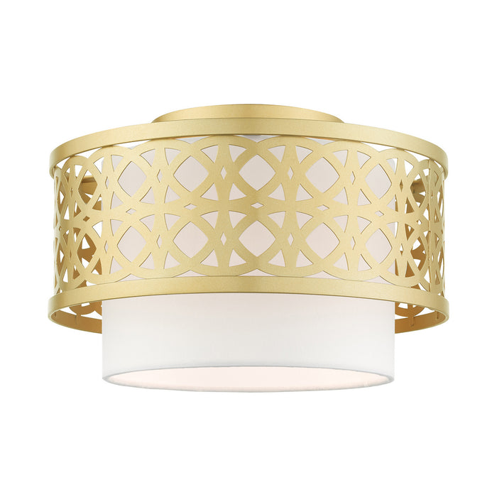 Livex Lighting 49862-33 One Light Semi Flush Mount, Soft Gold