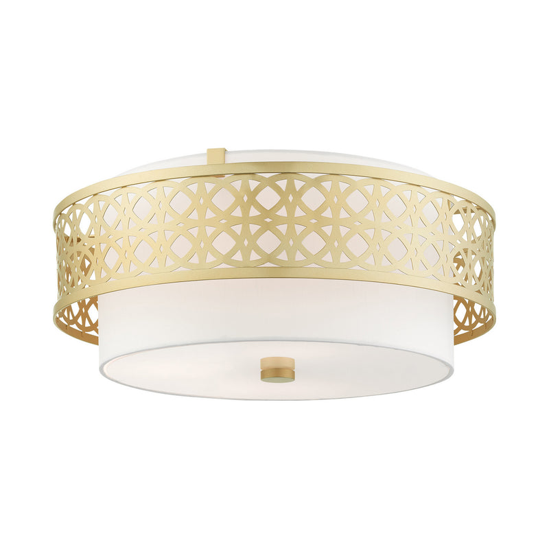 Livex Lighting 49864-33 Four Light Semi Flush Mount, Soft Gold