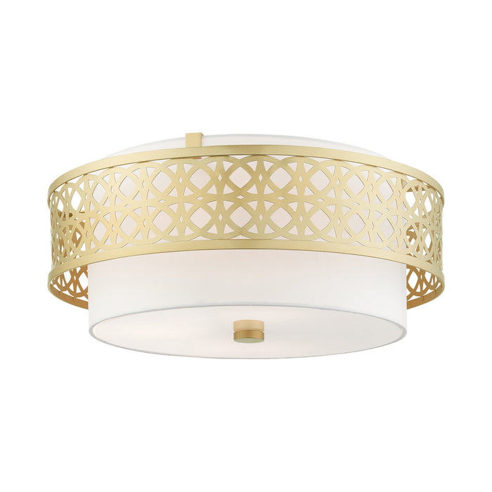 Livex Lighting 49864-33 Four Light Semi Flush Mount, Soft Gold