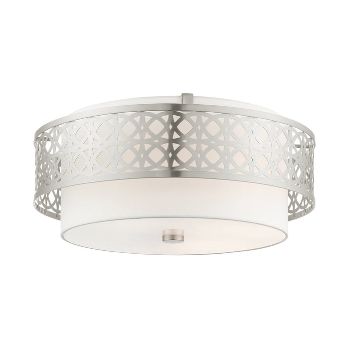 Livex Lighting 49864-91 Four Light Semi Flush Mount, Brushed Nickel