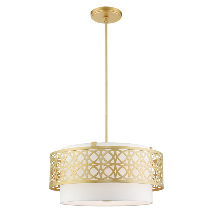 Livex Lighting 49865-33 Four Light Chandelier, Soft Gold