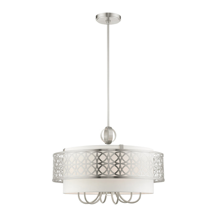 Livex Lighting 49866-91 Seven Light Chandelier, Brushed Nickel