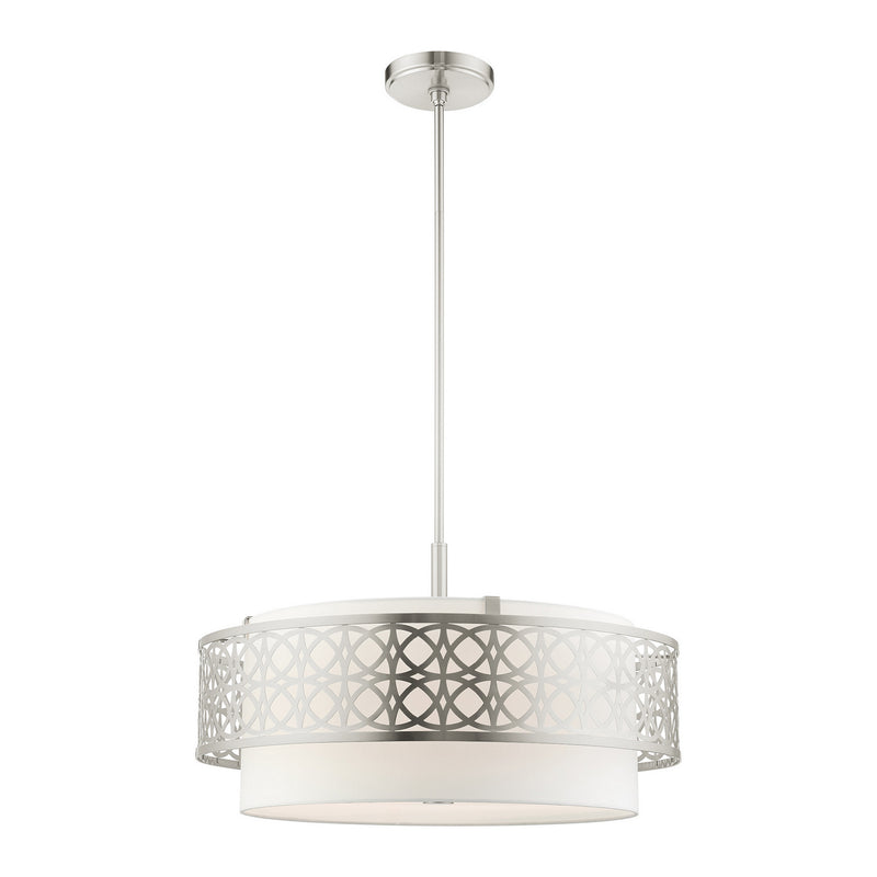 Livex Lighting 49870-91 Five Light Chandelier, Brushed Nickel